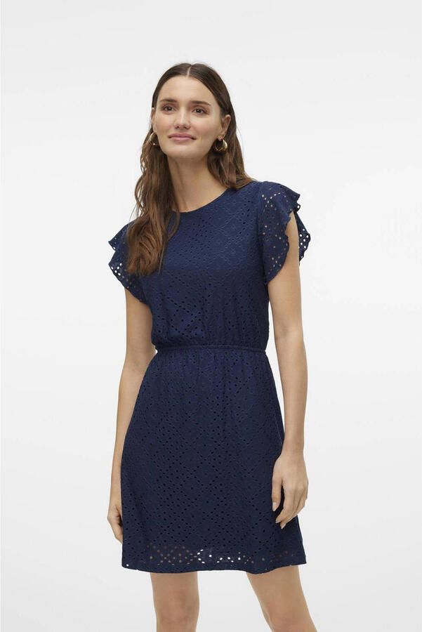Vero Moda Getailleerde zomerjurk met ajourpatroon model 'TASSA'