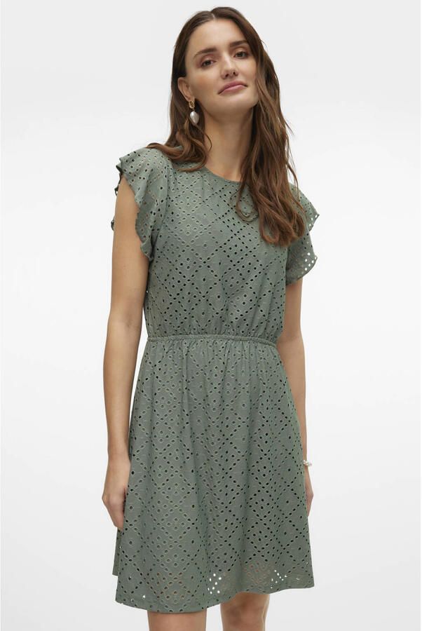Vero Moda Getailleerde zomerjurk met ajourpatroon model 'TASSA'