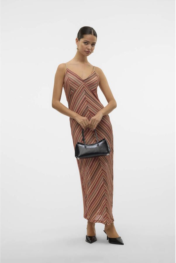 Vero Moda Nauwsluitende midi-jurk met fijn ajourpatroon model 'DEMI' - Foto 2