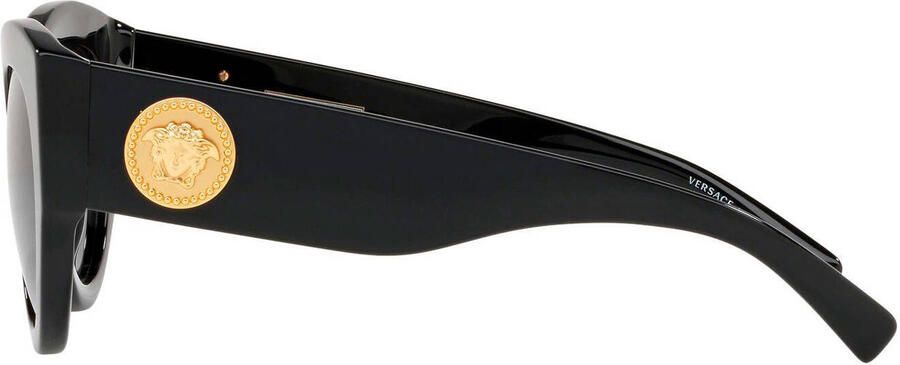 Versace Cat-Eye Zonnebril met Donkergrijze Lens en Zwart Montuur Black Unisex - Foto 2