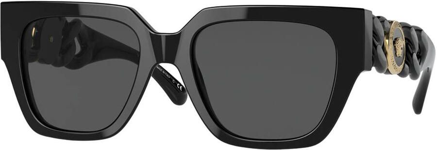 Versace Gedurfde vierkante zonnebril met gebreide armen Black Unisex