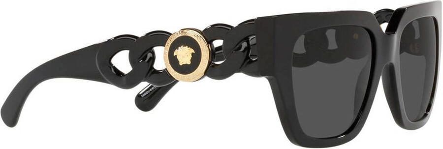 Versace Gedurfde vierkante zonnebril met gebreide armen Black Unisex - Foto 3