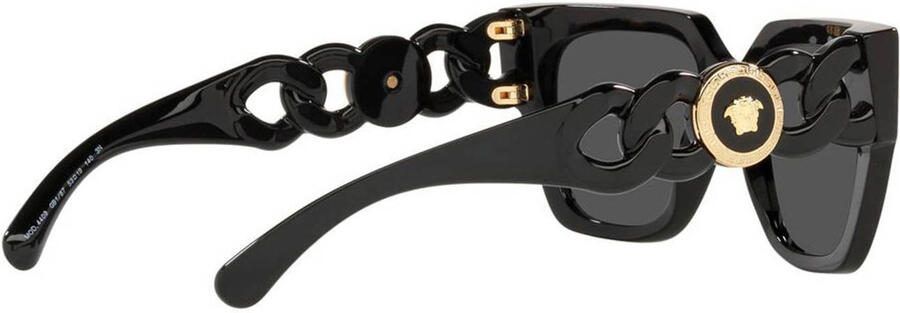 Versace Gedurfde vierkante zonnebril met gebreide armen Black Unisex - Foto 2