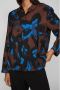 VILA blouse VIDOGMA met all over print bruin blauw zwart - Thumbnail 1