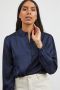 VILA blouse VIELLETTE van gerecycled polyester donkerblauw - Thumbnail 1
