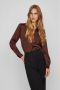 VILA blouse VIELLETTE van gerecycled polyester bruin - Thumbnail 1