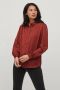 VILA blouse VIELLETTE van gerecycled polyester roodbruin - Thumbnail 1