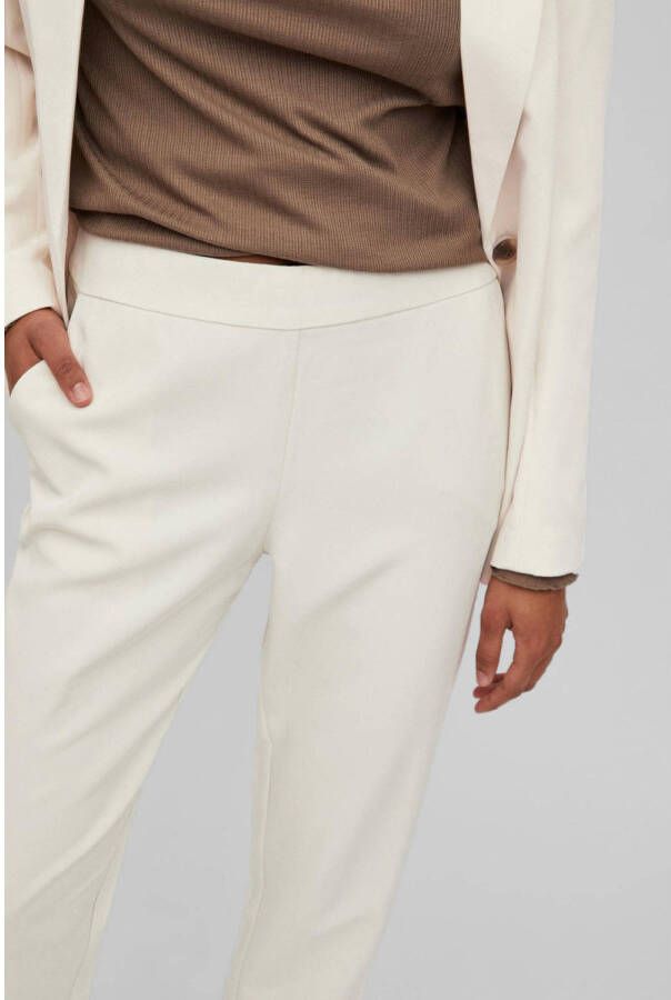 VILA cropped slim fit pantalon VICARRIE LOWNY beige