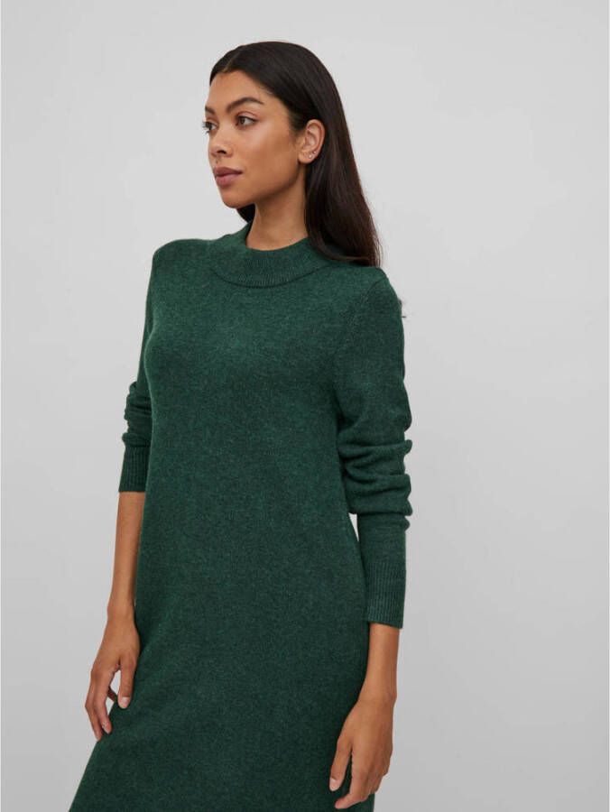 Vila Gebreide jurk VIRIL CREW NECK L S MIDI DRESS NOOS