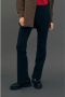 VILA flared broek VISIMINE met krijtstreep zwart - Thumbnail 1