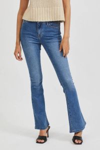 VILA flared jeans VIEKKO medium blue denim
