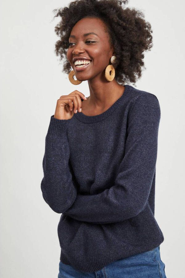 Vila Trui met ronde hals VIRIL-O-PULLI Tricot met fijne breitechnische details - Foto 3