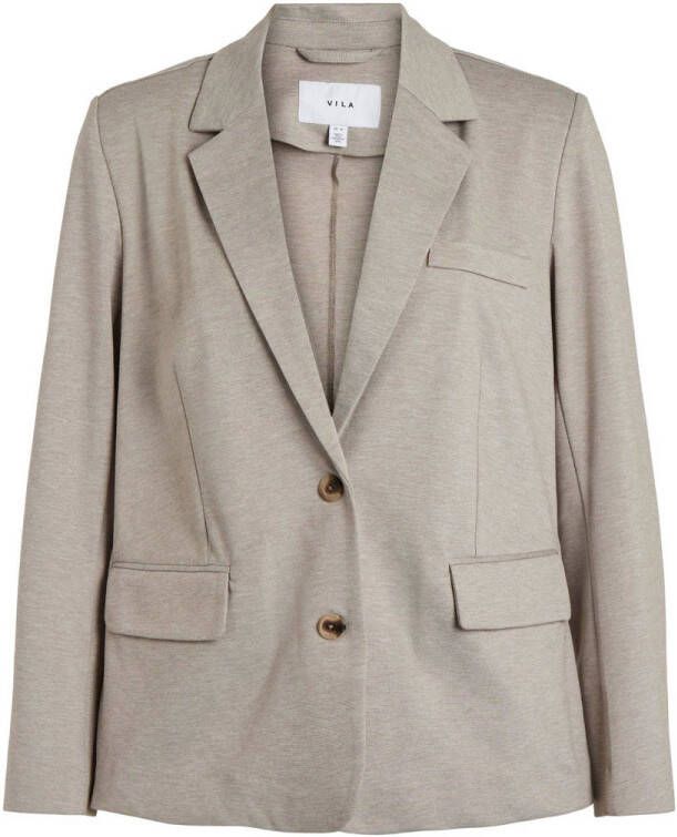 VILA oversized gemêleerde blazer VIAMIRI taupe