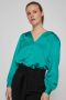 VILA geweven blouse VIELLETTE van gerecycled polyester turquoise - Thumbnail 1
