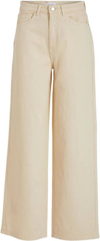 VILA high waist wide leg jeans VIFREYA crème
