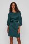 VILA jurk VIELLETTE van gerecycled polyester donkergroen - Thumbnail 1