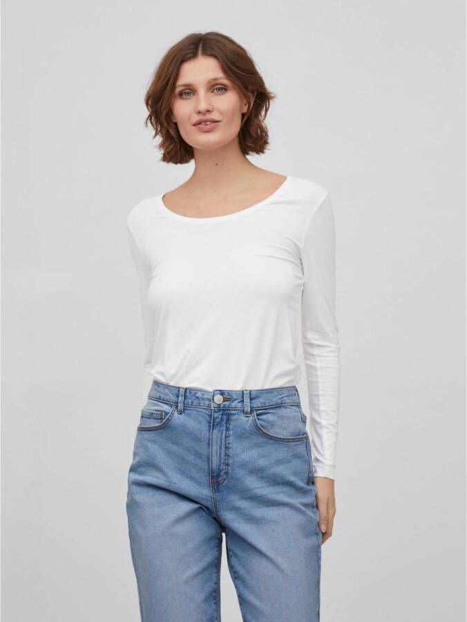 Vila Shirt met lange mouwen en ronde hals model 'Vidaisy'