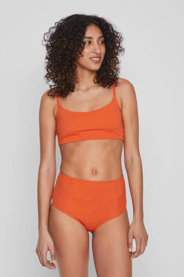 VILA niet-voorgevormde crop bikinitop VIPERCY oranje