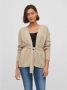 Vila Mantel Ril Cardigan L S Natural Melange - Thumbnail 1