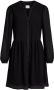 VILA semi-transparante A-lijn jurk VIAMIONE van gerecycled polyester zwart - Thumbnail 1