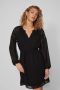 VILA semi-transparante jurk VIURA met plooien zwart - Thumbnail 1