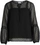 VILA semi-transparante top VIEDEE van polyester zwart - Thumbnail 1