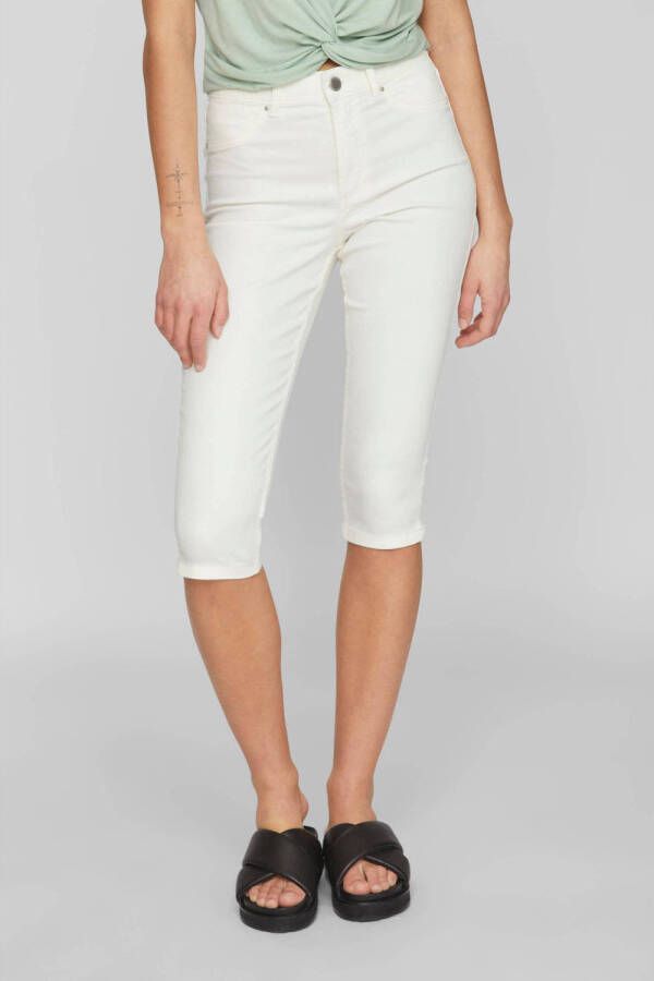 VILA skinny capri jeans VIJEGGY offwhite