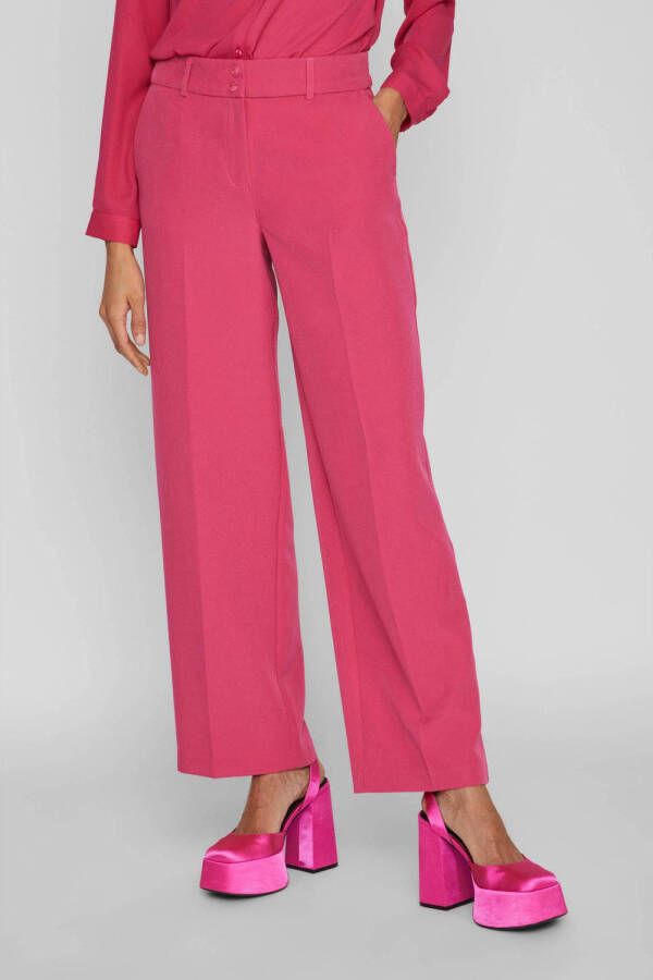 VILA straight fit pantalon VIMYA roze