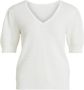 Vila Trui met korte mouwen VICHASSA V-NECK PUFF met korrelig breimotief - Thumbnail 1