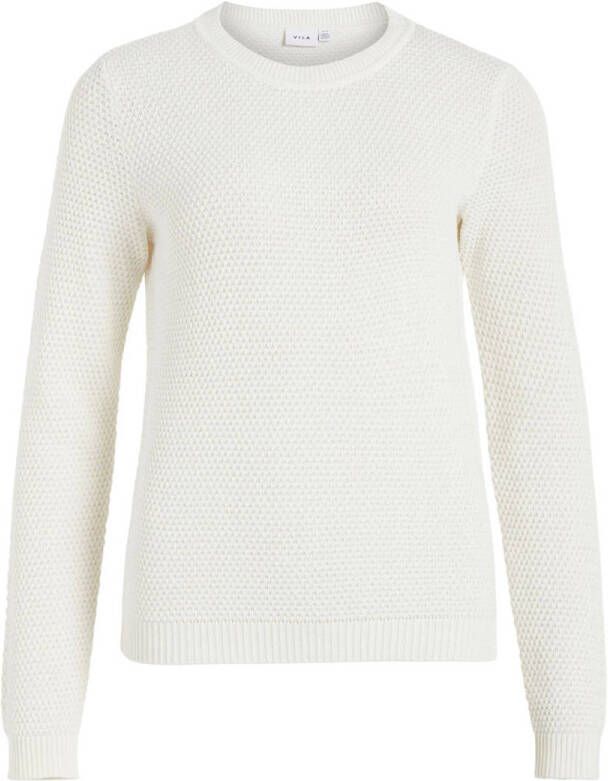 Vila Gebreide pullover met structuurmotief model 'Vidalo O-Neck' - Foto 5
