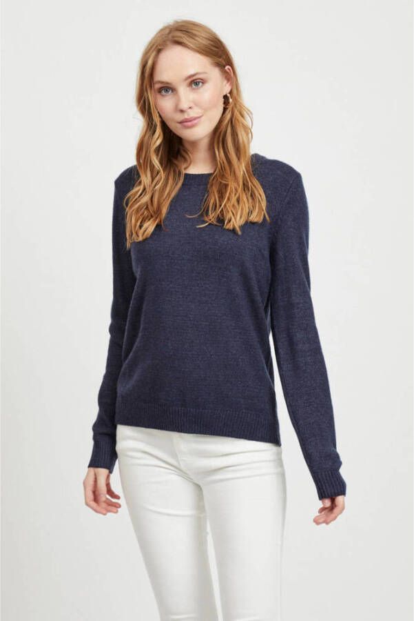 Vila Trui met ronde hals VIRIL-O-PULLI Tricot met fijne breitechnische details