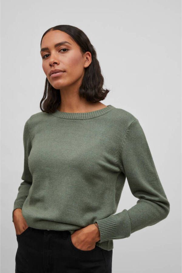 Vila Trui met ronde hals VIRIL O-NECK L S KNIT TOP NOOS