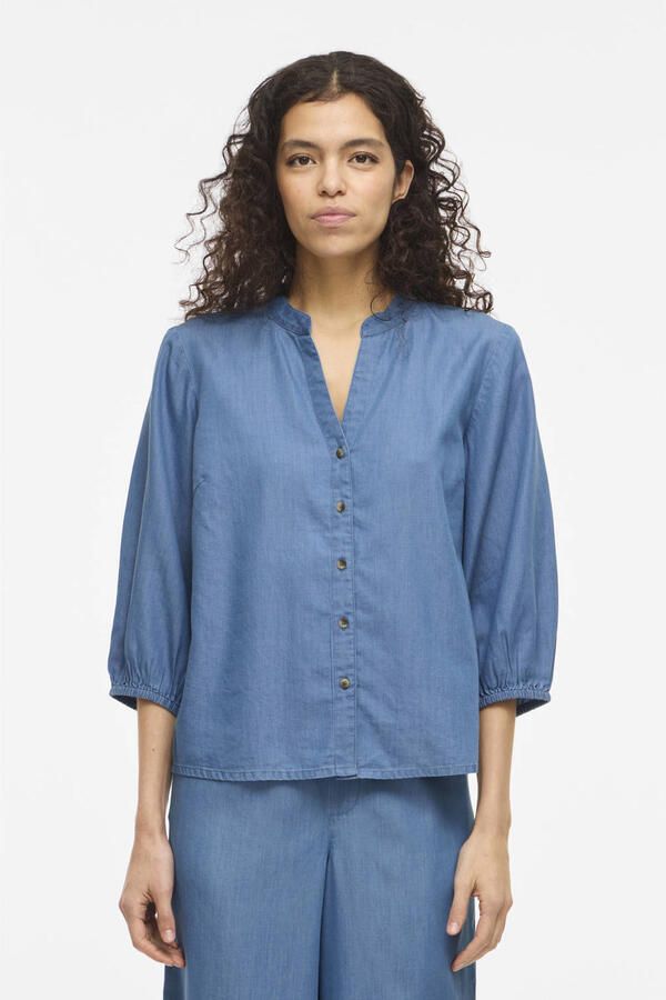 VILA blouse blauw - Foto 2
