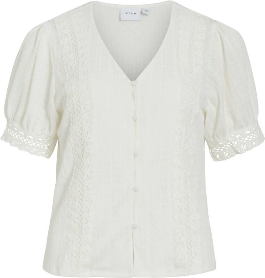 VILA blouse broderie ecru
