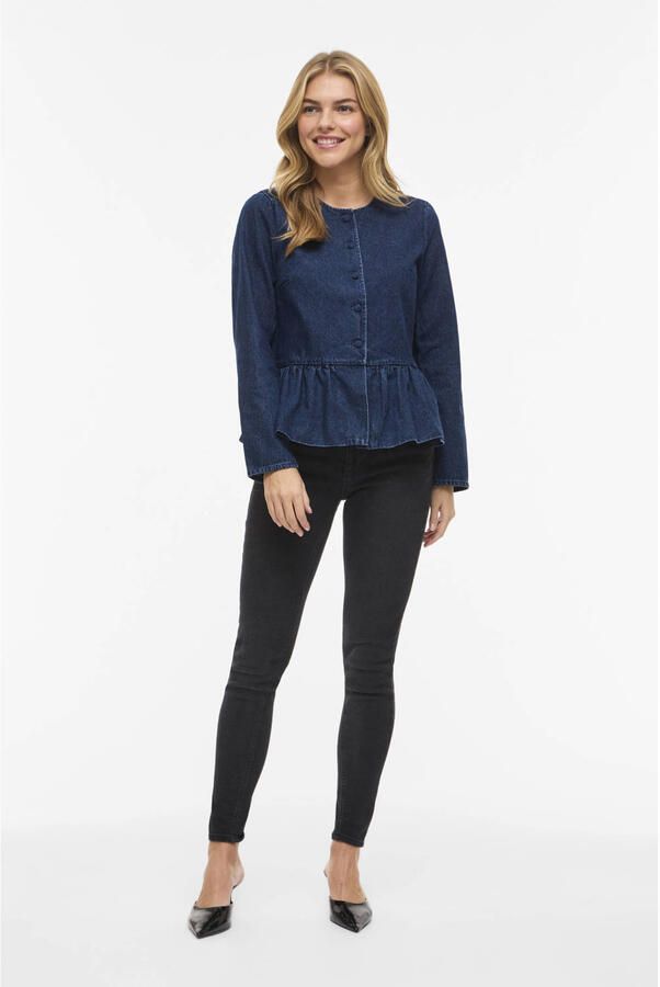 VILA blouse dark blue denim - Foto 2