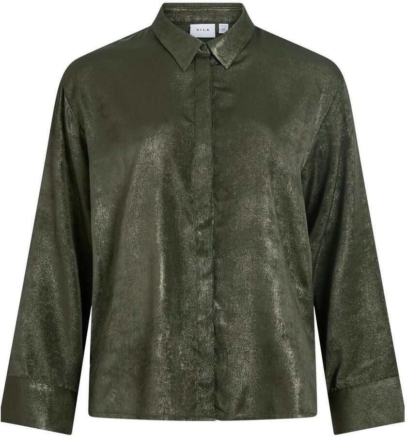 VILA blouse donkergroen