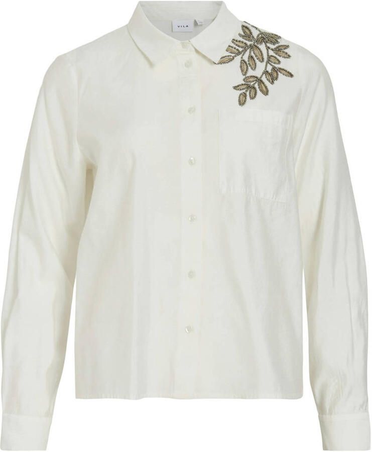 VILA blouse ecru broderie
