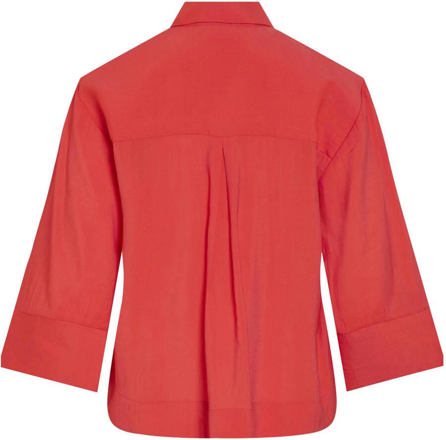 VILA blouse koraalrood - Foto 2