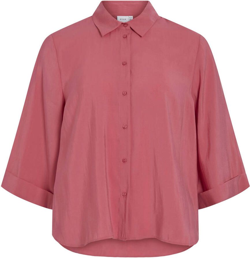 VILA blouse koraalrood