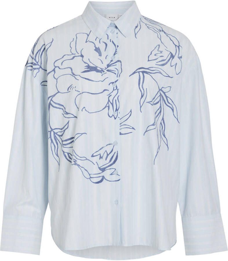 VILA blouse lichtblauw