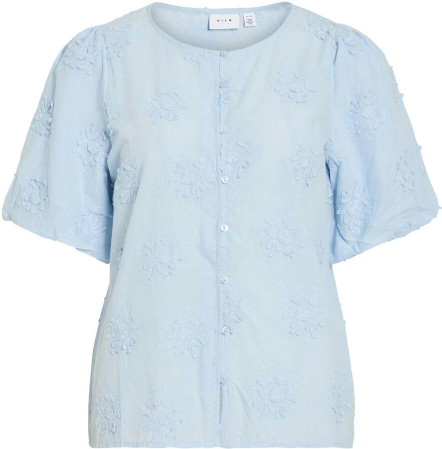 VILA blouse lichtblauw - Foto 2