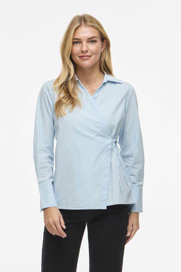 VILA blouse lichtblauw