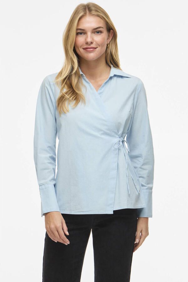VILA blouse lichtblauw