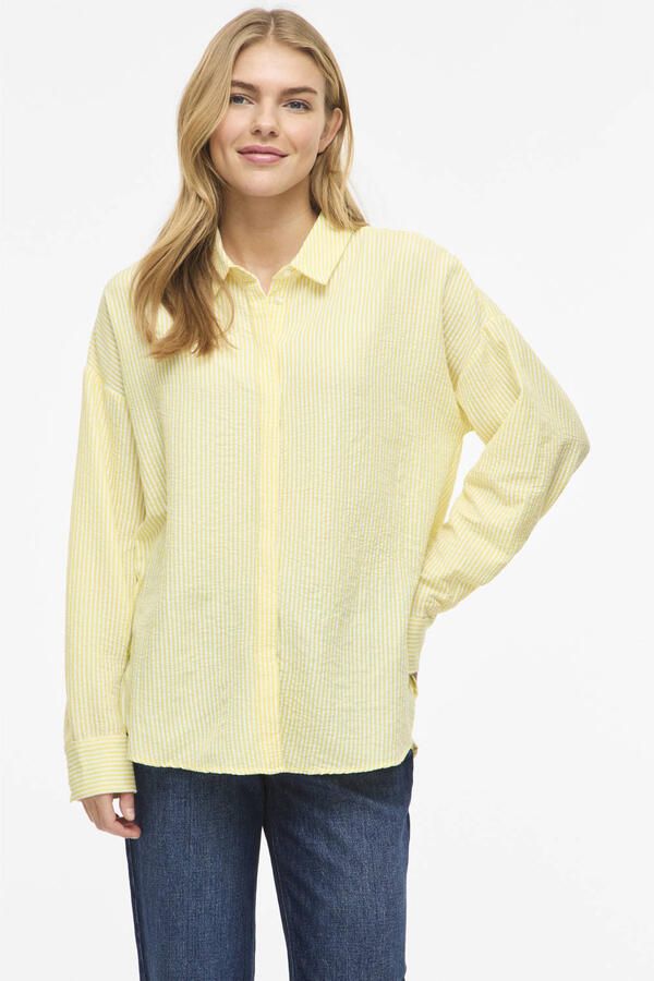 VILA blouse lichtgeel
