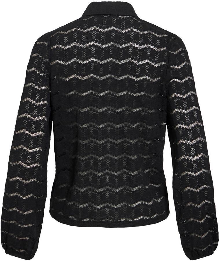 VILA blouse met broderie zwart - Foto 2