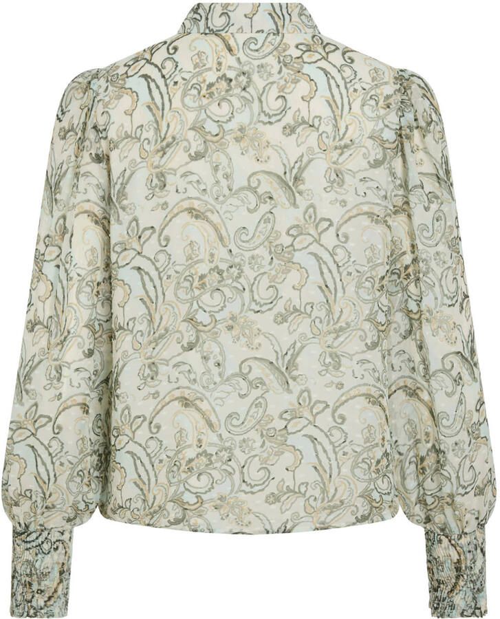VILA blouse met paisley beige