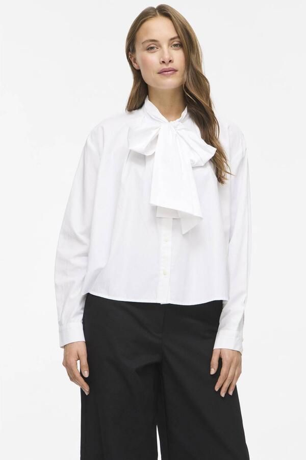 Vila Blouse Bowa Shirt Snow White - Foto 2