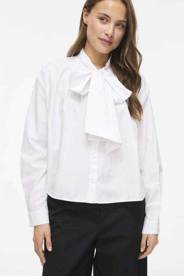 Vila Blouse Bowa Shirt Snow White - Foto 3