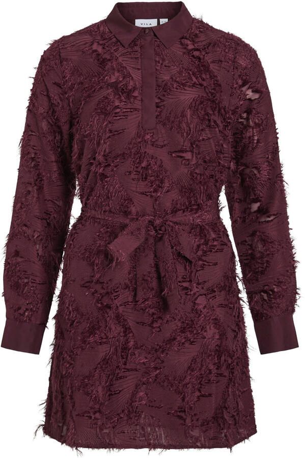 VILA blousejurk donkerrood