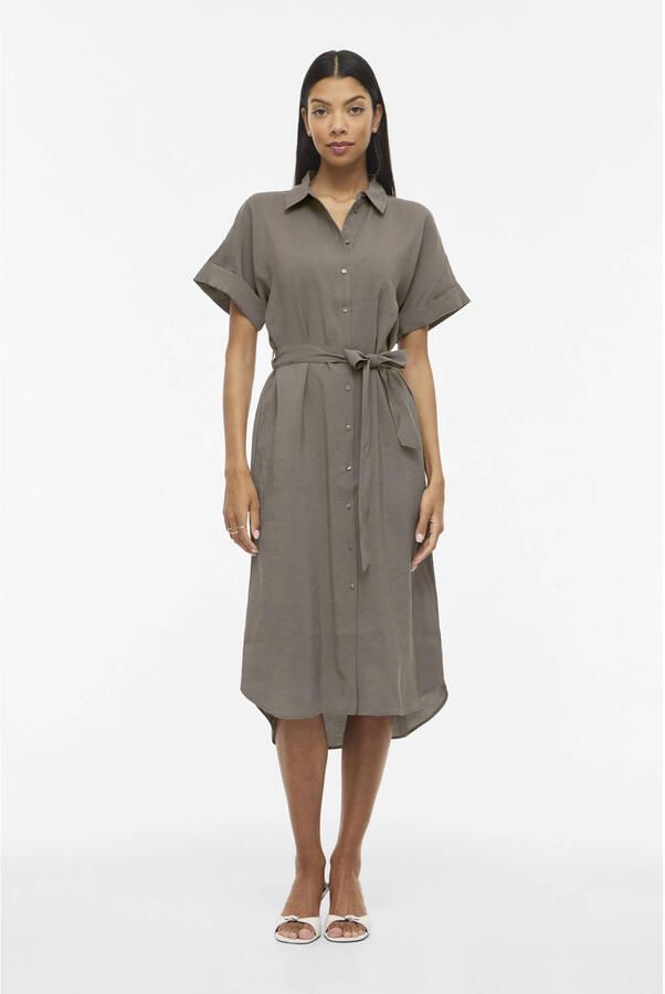 VILA blousejurk taupe - Foto 2